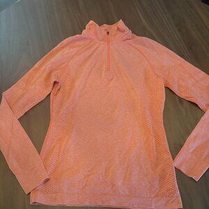 Figs Salta Underscrub 1/4 zip long sleeve - Orange, S